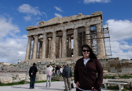 Meghan in front of the Parthenon, Athens